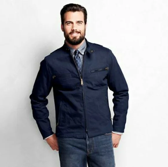 Lands' End | Denim Racing Jacket - Picture 10 of 12